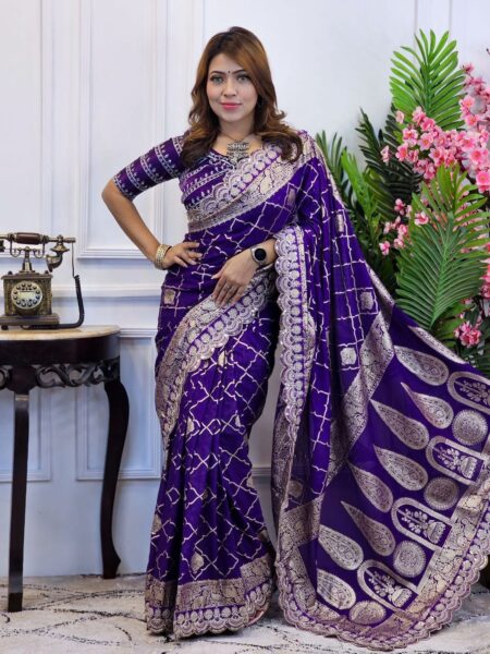 Pure Crepe Khadi Silk Saree