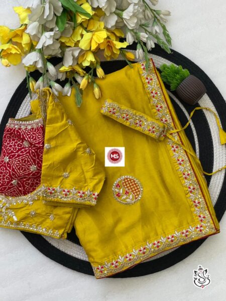 Chinon Silk Saree